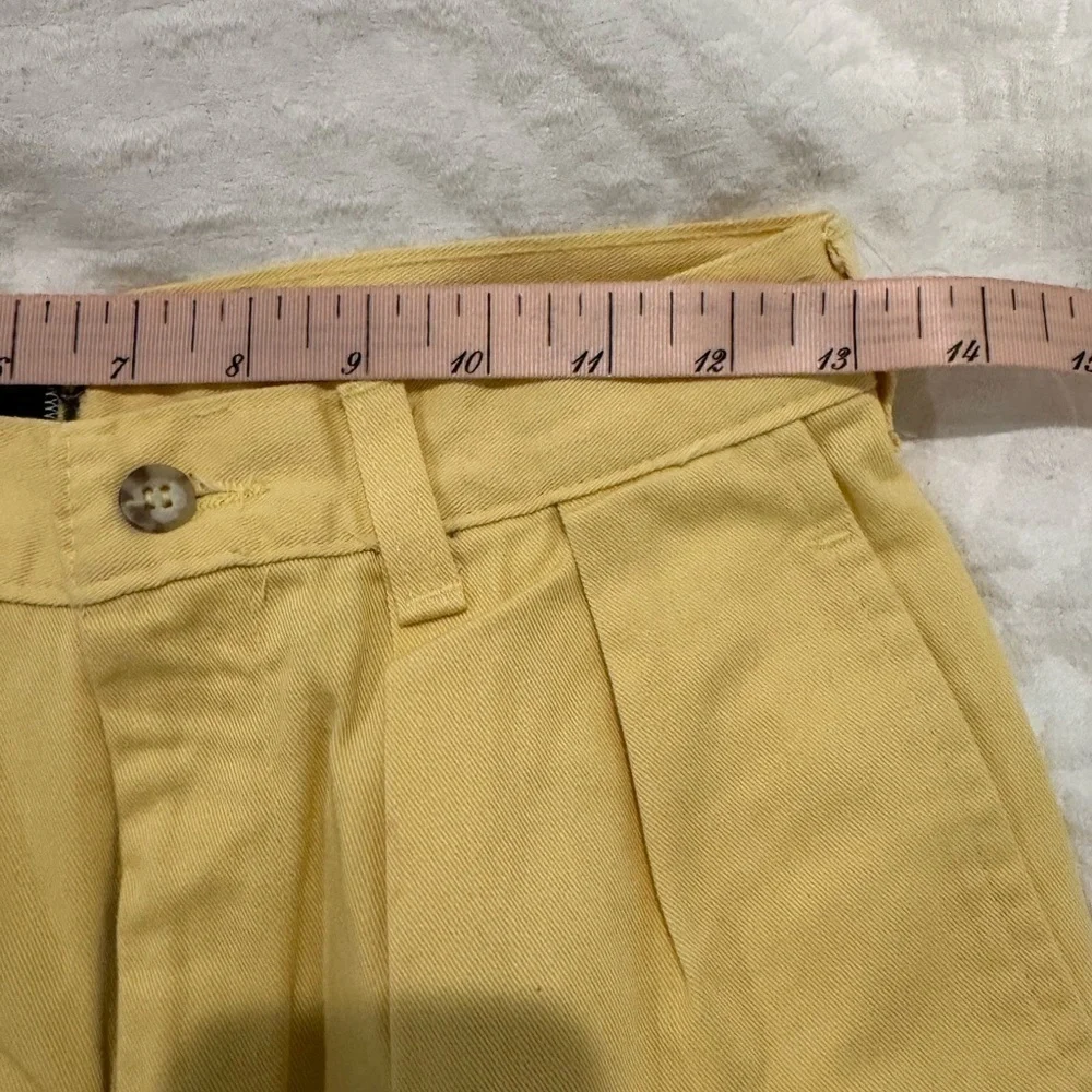 Ralph Lauren Yellow Chino pleated Pants Classic Cotton
